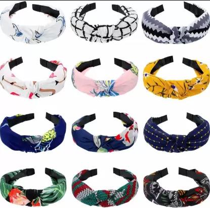 Style Knot Plastic Headband for Girls pack of 12 Hair Band (Random color) Hair Band��(Multicolor)